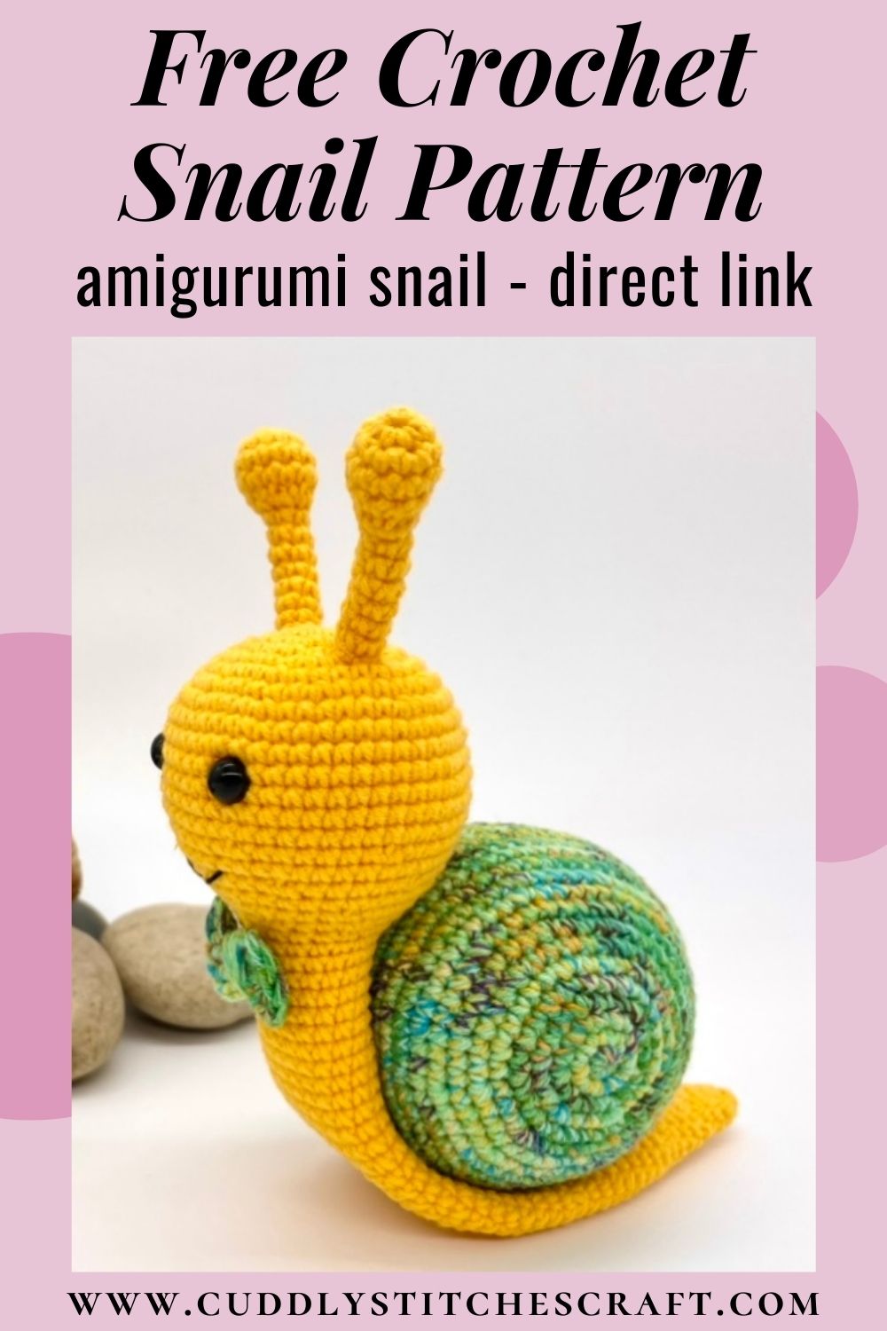 Free crochet snail pattern, free Amigurumi snail pattern by Cuddly Stitches Craft (2)