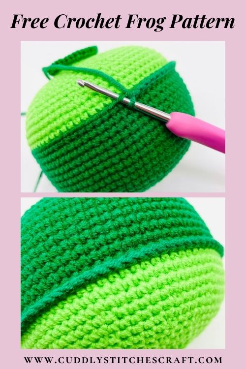Free crochet frog pattern, free Amigurumi frog pattern by Cuddly Stitches Craft (10)
