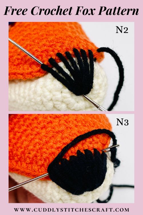 Free crochet fox pattern, free Amigurumi fox pattern by Cuddly Stitches Craft (11)