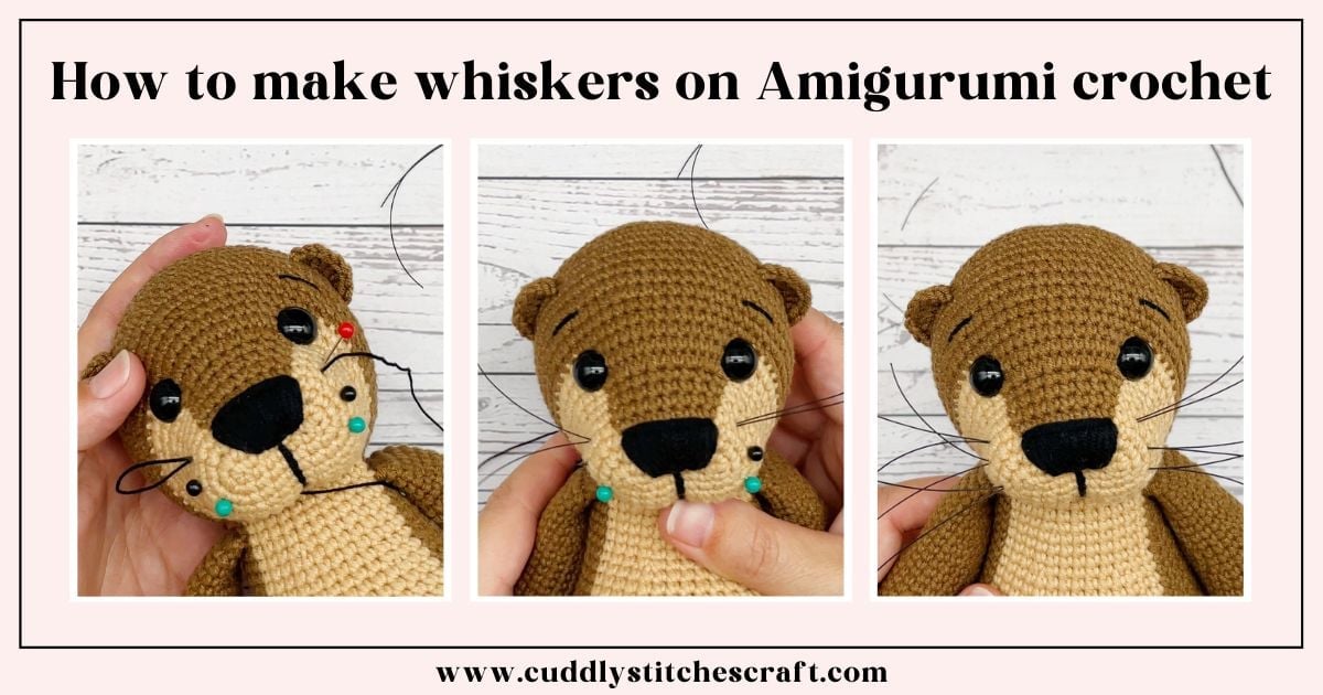 How to Make Whiskers on Amigurumi Crochet - Cuddly Stitches Craft