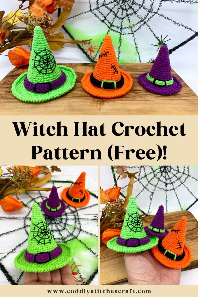 Crochet Witch Hat Free Pattern: Halloween Amigurumi - Cuddly Stitches Craft