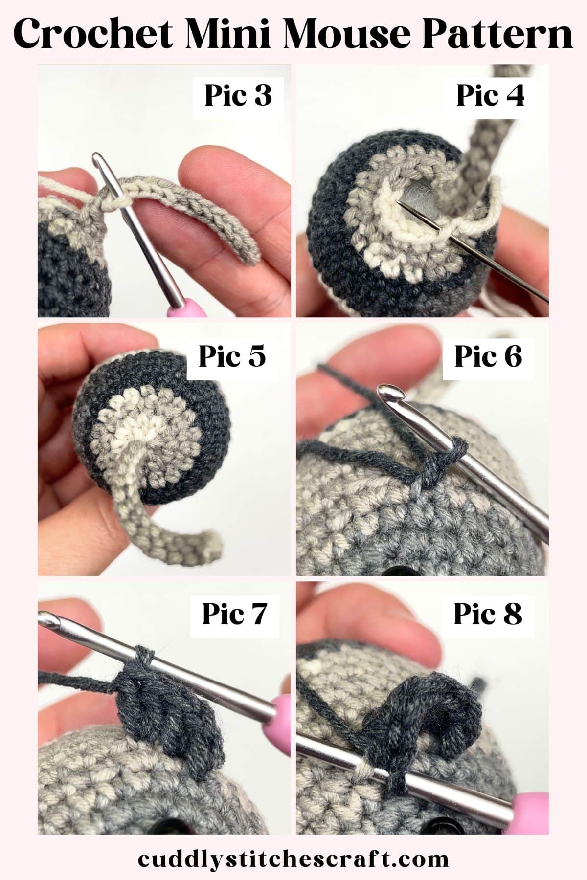 NO-SEW Crochet Mini Mouse Pattern, Free Crochet Mouse Pattern, Free Amigurumi pattern