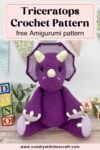 Triceratops Crochet Pattern Free, Free Amigurumi Triceratops Dinosaur Pattern