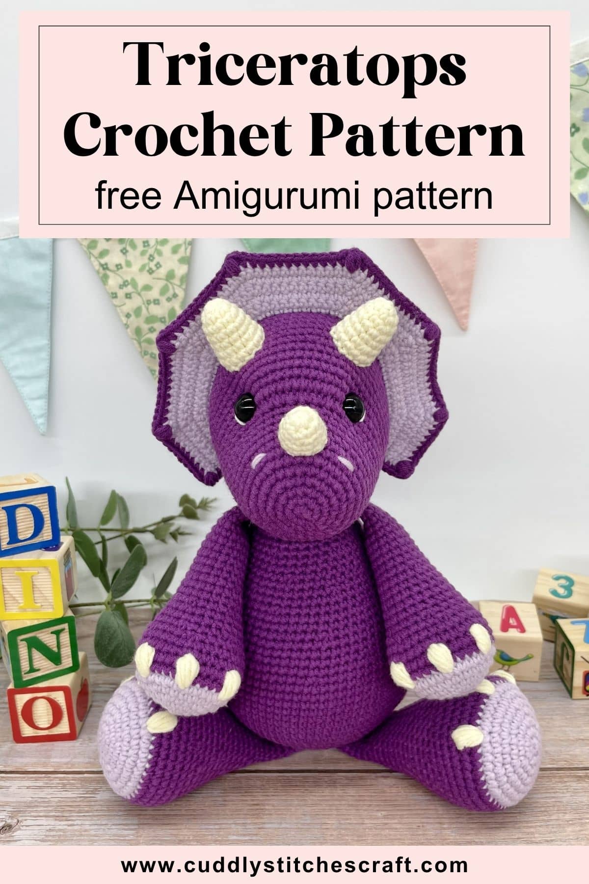 Triceratops Crochet Pattern Free, Free Amigurumi Triceratops Dinosaur Pattern