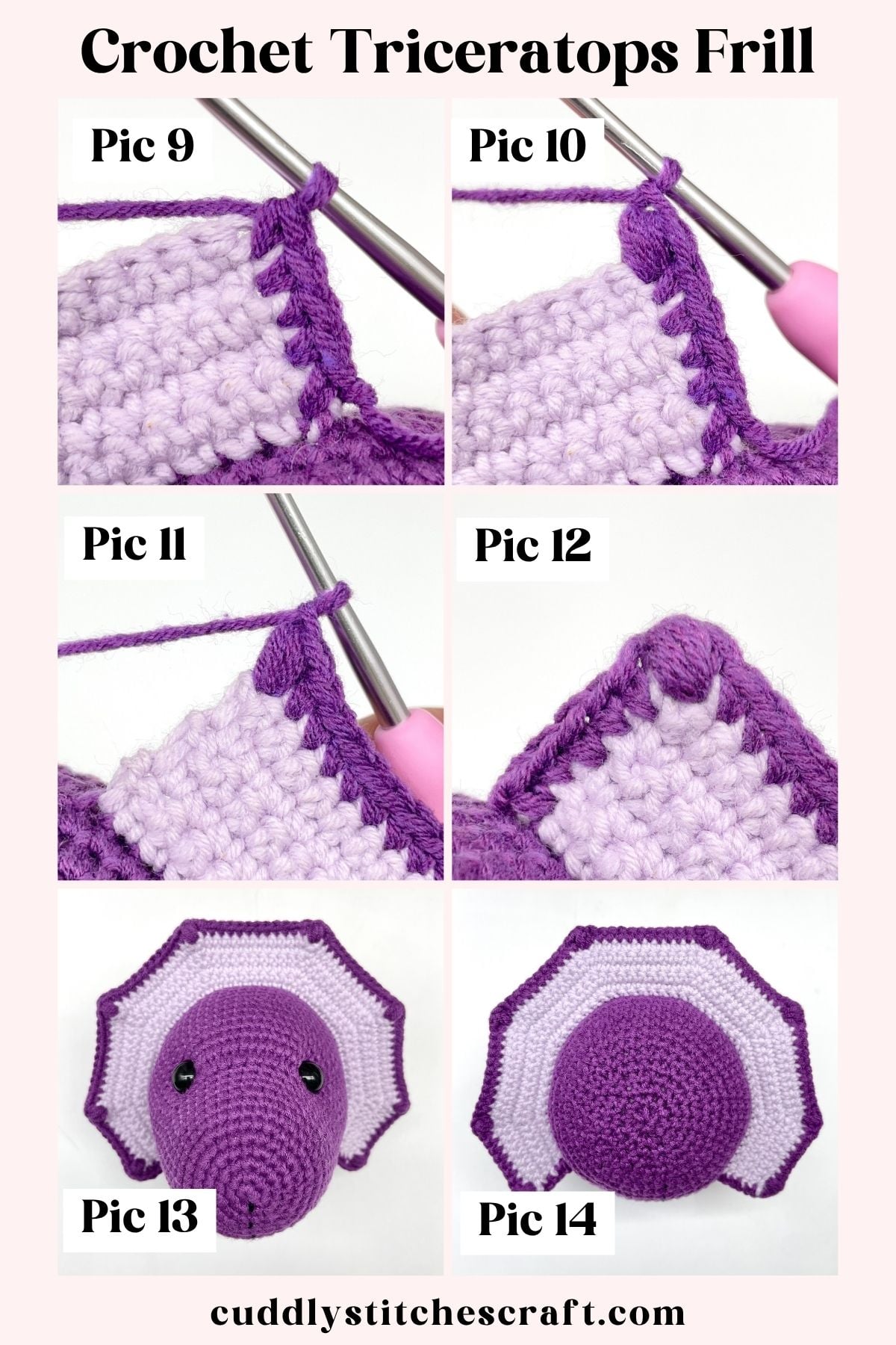Triceratops Crochet Pattern Free, Free Amigurumi Triceratops Dinosaur Pattern