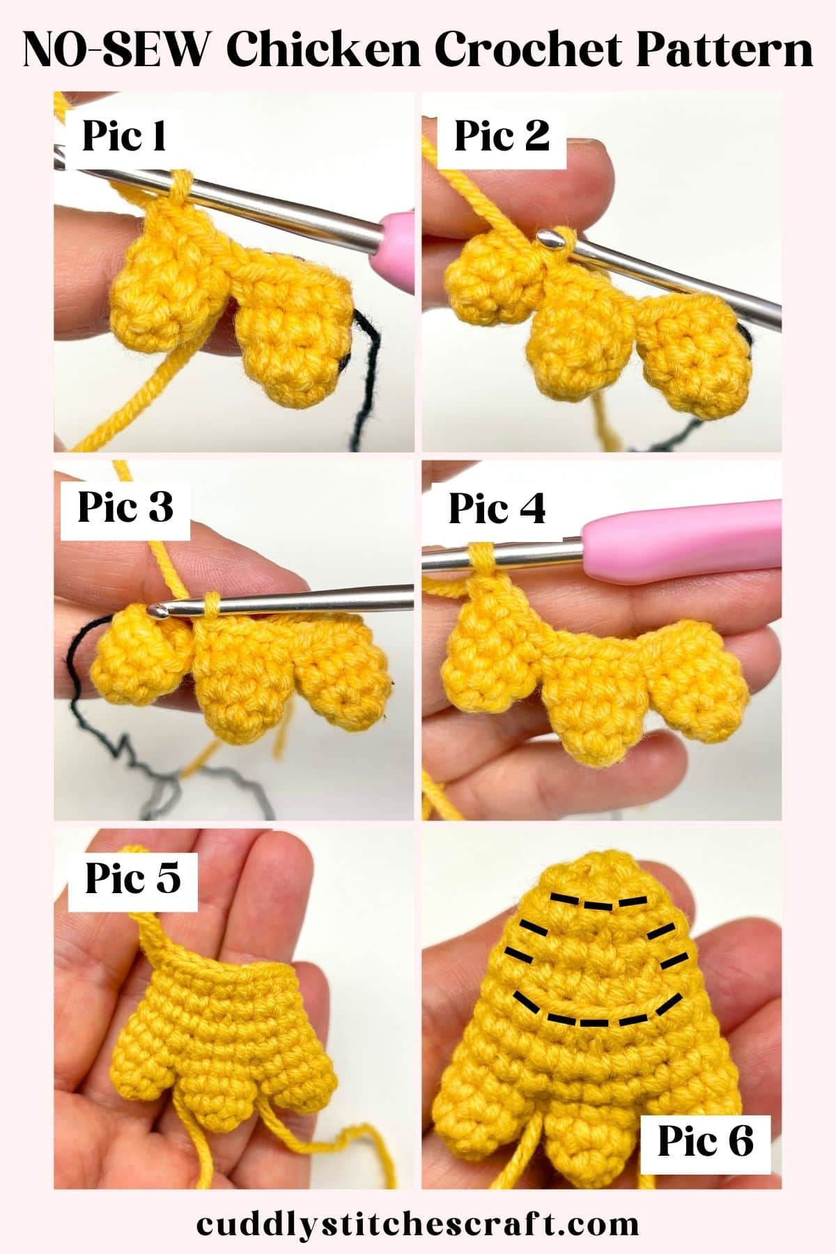 NO-SEW chicken crochet pattern free, free chicken Amigurumi pattern