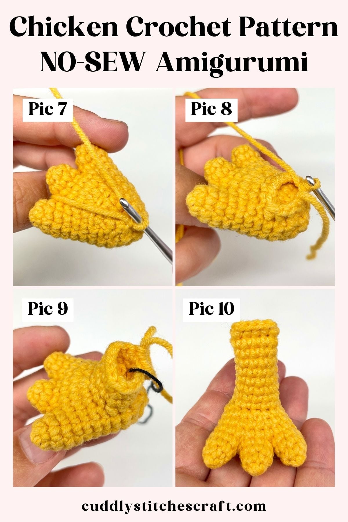 NO-SEW chicken crochet pattern free, free chicken Amigurumi pattern