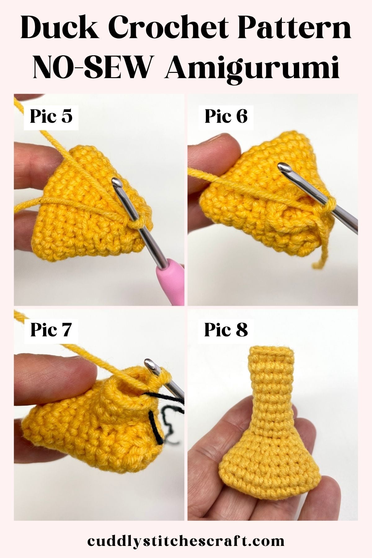 NO-SEW duck crochet pattern free, free duck Amigurumi pattern