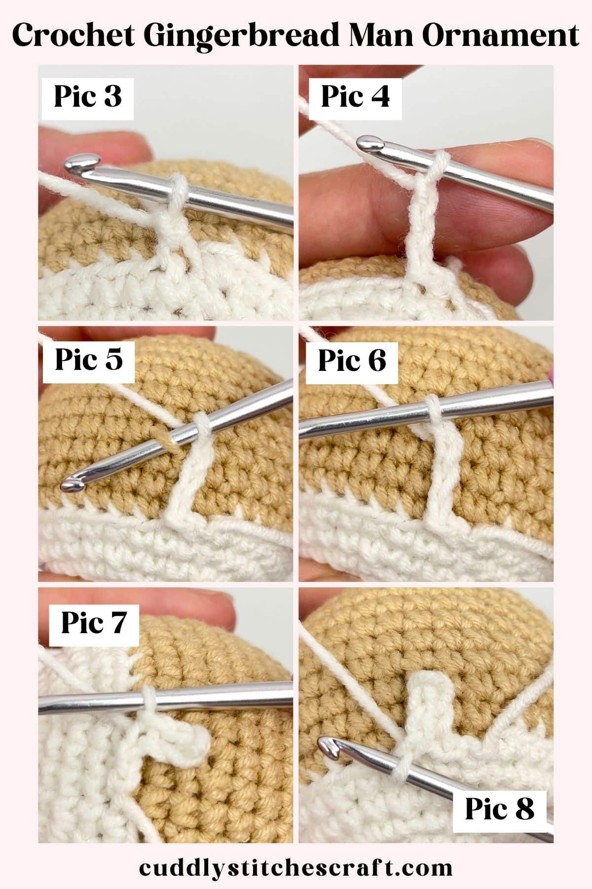 FREE Crochet Gingerbread Man Ornament Pattern, FREE Crochet Gingerbread Man Amigurumi Pattern