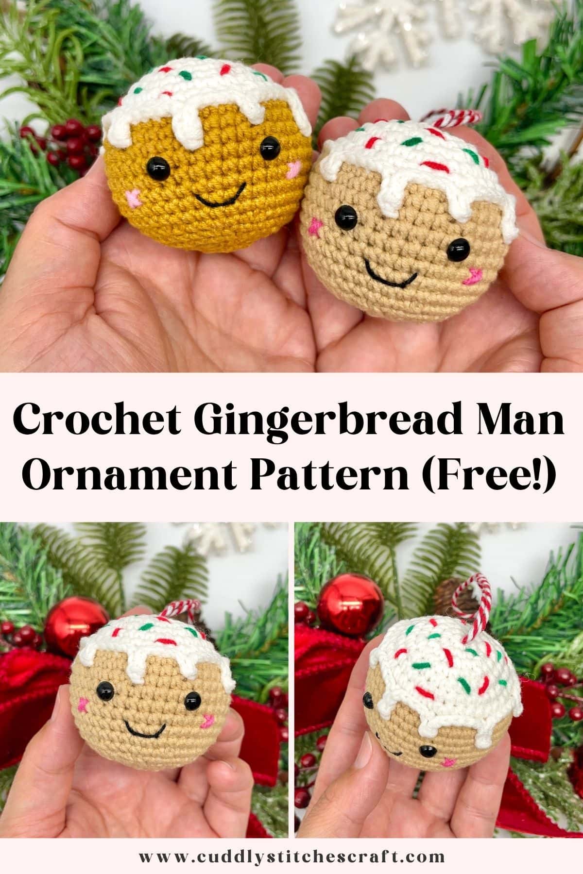 Crochet gingerbread man ornament pattern free, free crochet pattern