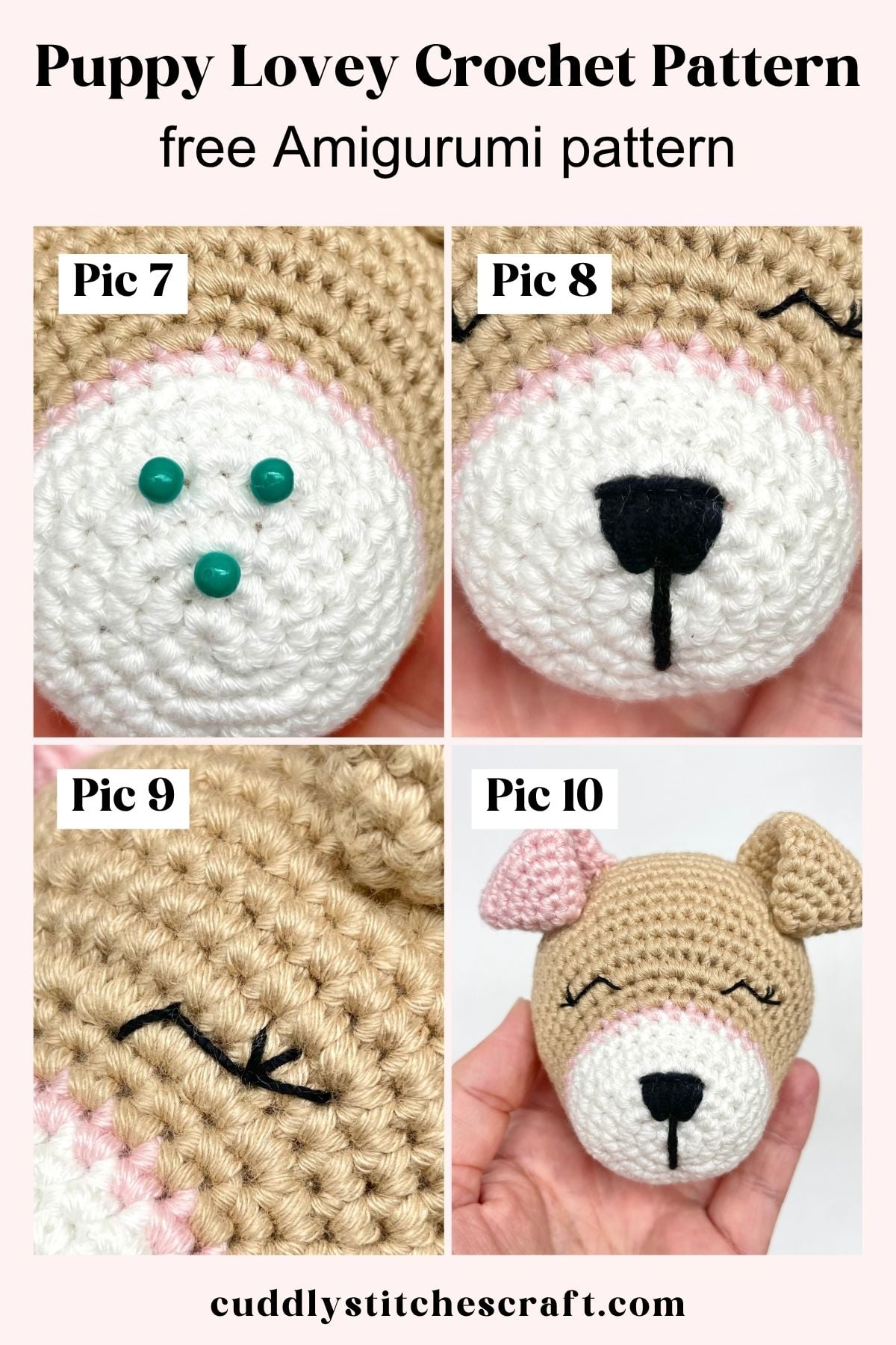 Puppy lovey crochet pattern, Free crochet pattern