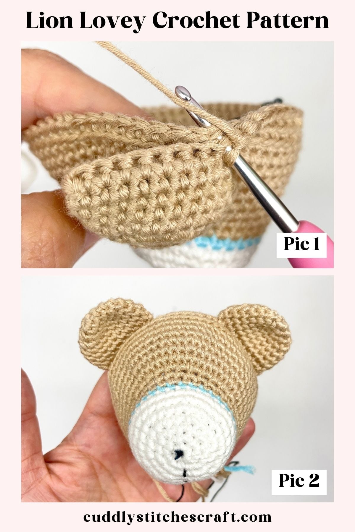 Lion lovey crochet pattern, Free crochet pattern