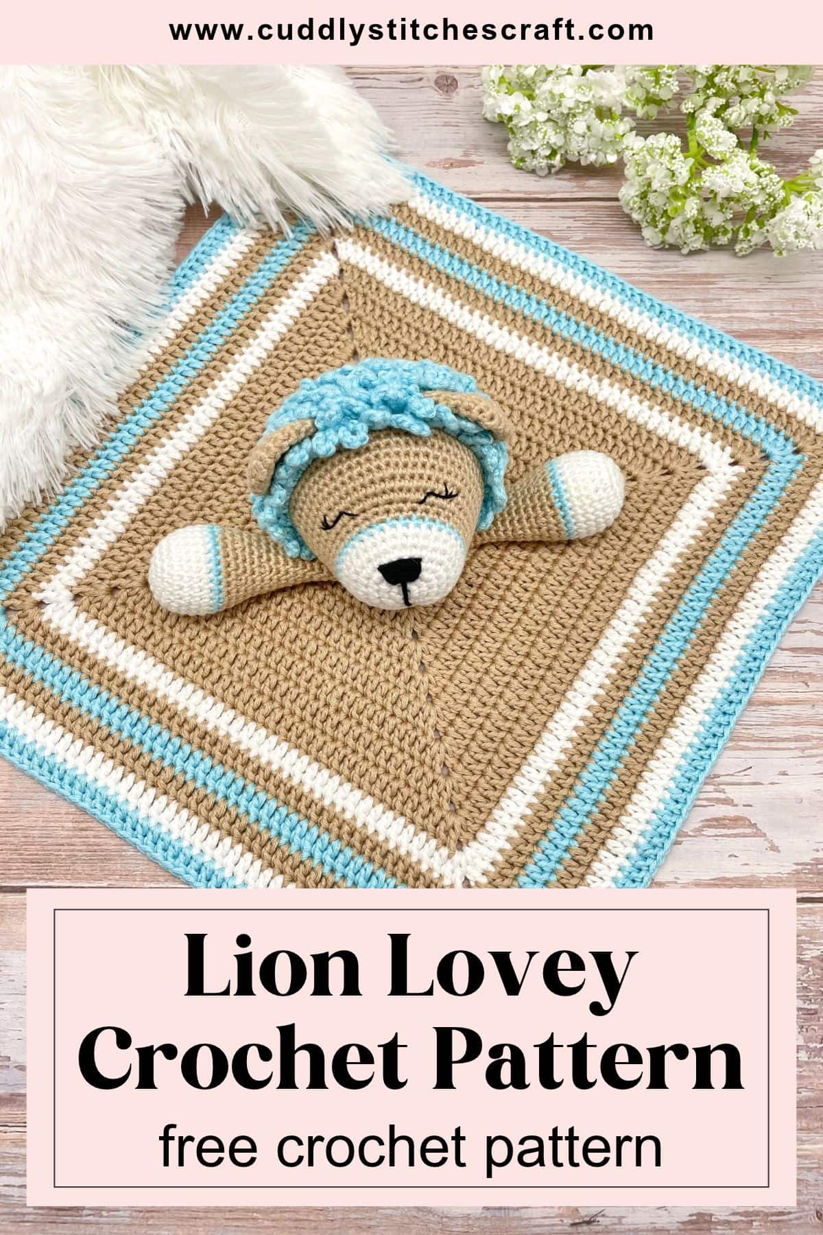 Lion lovey crochet pattern, Free crochet pattern